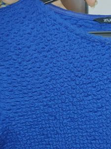 Blue Textured Top