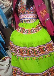 Green Garba Choli