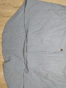 Blue Textured Short Sleeve Shirt