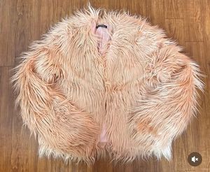 Fluffy Faux Fur Coat - Trendy!