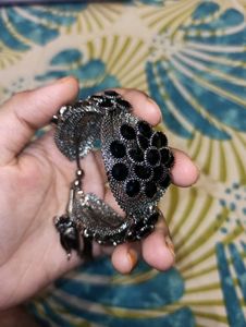 Black Stone Bangle