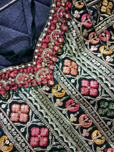 Green Embroidered Kurta Set