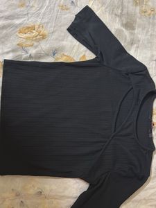 Chic Black Crop Top | Trendy &amp; Minimal | Lightly W