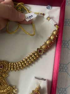 Traditional 1 Gram Gold Plated Necklace Set