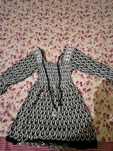 Black Chikankari Top