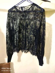 Elegant Black Lace Top