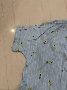 Striped Floral Print Shirt