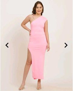 Chic Pink One-Shoulder Maxi Dress