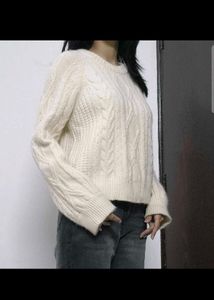Cream Cable Knit Sweater