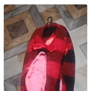 Red Plaid Slipper