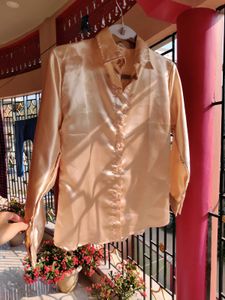 Champagne Satin Shirt