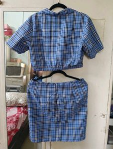 Blue Plaid co-ord Set