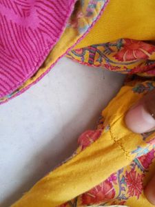 Yellow Printed Kurta