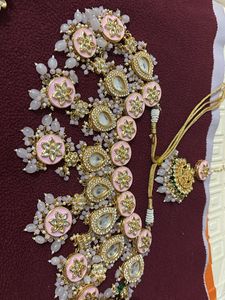 Pink Kundan Jewellery Set