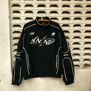 Vintage Inspired Black Track Jacket