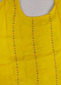 Yellow Heavy Plazzo Suit