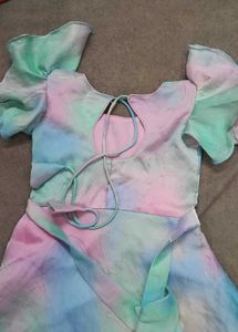 New Pastel Tie-Dye Dress long full length