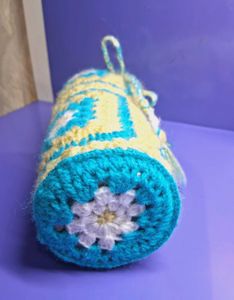 Handmade Crochet Bottle Cover With Tassels
