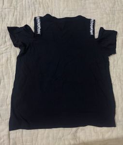 Black Cold Shoulder Top