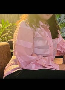 Vintage Pink Plaid Blouse