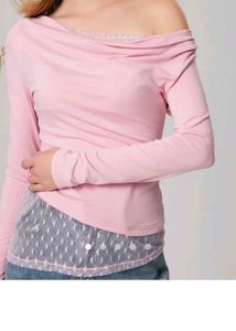 Cowl Neck Y2K Patchwork Top
