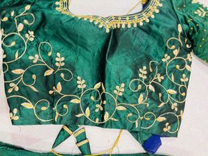 Dark Green Lehenga With Choli And Dupatta