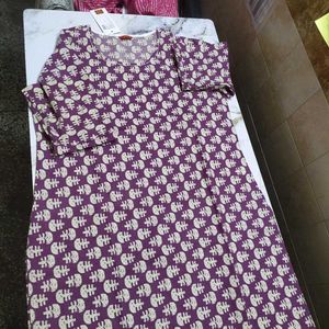 Purple Print Dress