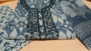 Pretty Printed Suit Material For Women 🩶✨️