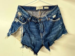 Distressed Denim Shorts