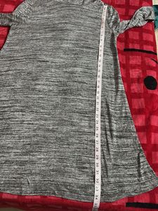 Gray Cowl Neck Tunic Dress