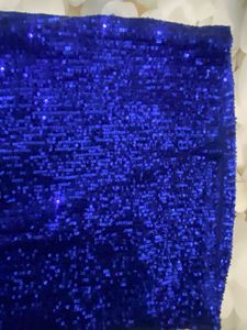 Max Most Viral Trending Blue Sequence Dress