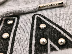 Celine Loose Hoodie in cotton fleece with a studd