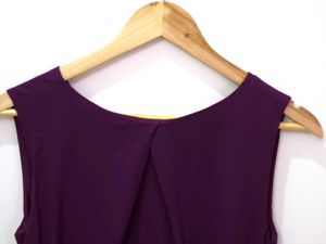 Purple Sleeveless Midi Dress
