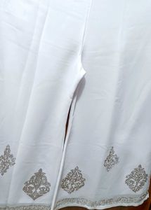 White Palazzo With Siroski Work