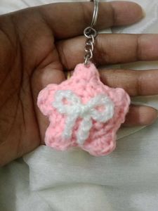 Pink Star Keychain
