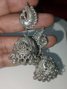 Peacock Jhumka Earrings