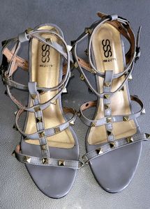 Studded Gray Sandals