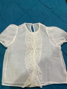 Elegant White Lace Top