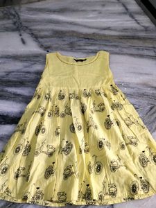Cute Yellow Scooter Dress