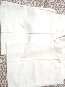 White Elastic Waist Pants