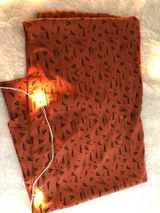 Orange Triangle Print Fabric