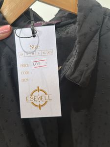 Elegant Black Button-Up Top