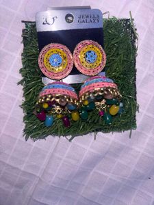 Desi Style Multi Colour Jhumka