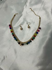 Colorful Beaded Necklace Set
