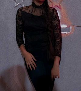 Black Korean Style Lace Top