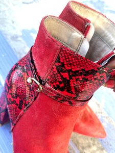 Red Ankle Boots