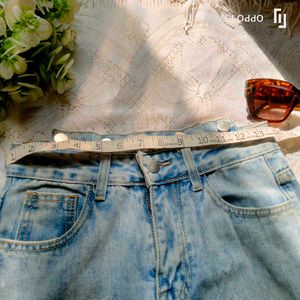 Denim Stylish Belt High Waisted Jeans