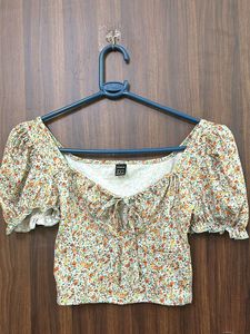 SHEIN- Floral Dainty Crop Top