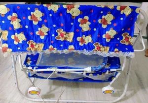 Blue🔵 Jhula Cradle For New Born to 10 Months Baby