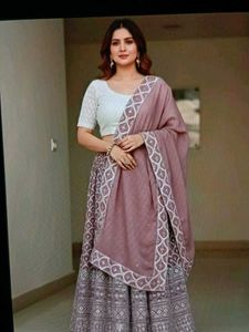 Elegant Lavender Lehenga Choli Set